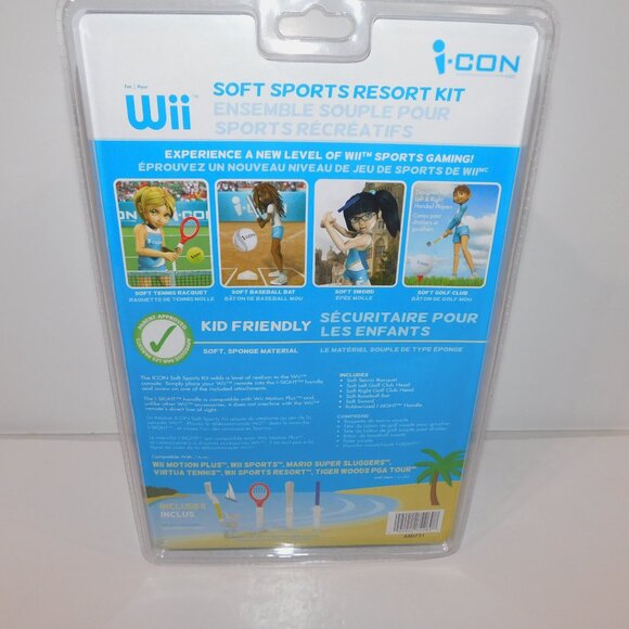 I-con Nintendo Wii Soft Sport Resort Kit NEW Bat Racquet Golf Club Sword - Picture 7 of 10